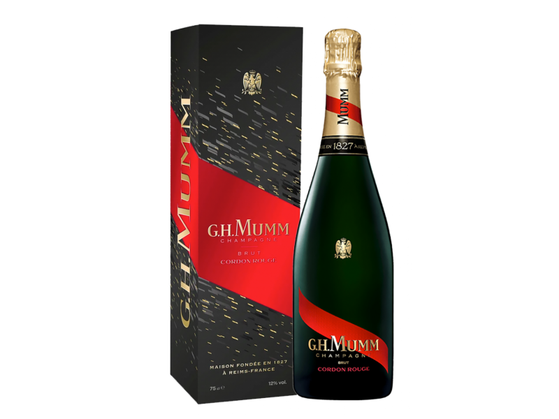 Champagne G.H.MUMM Cordon Rouge Brut dėžutėje šampanas